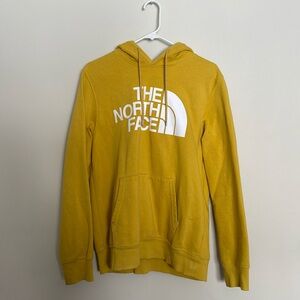 Yellow North Face Logo Hoodie